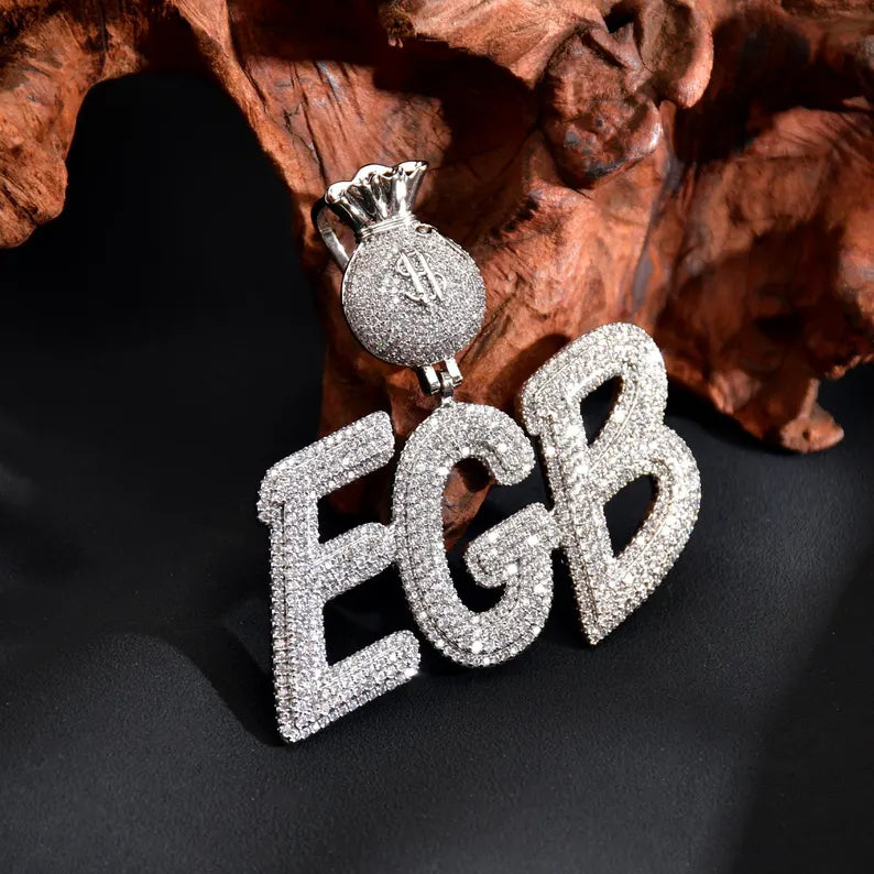 Custom Iced Out Moneybag Pendant