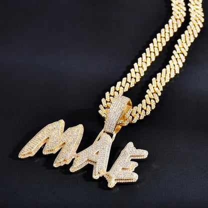 Custom Iced Out Letter Pendant