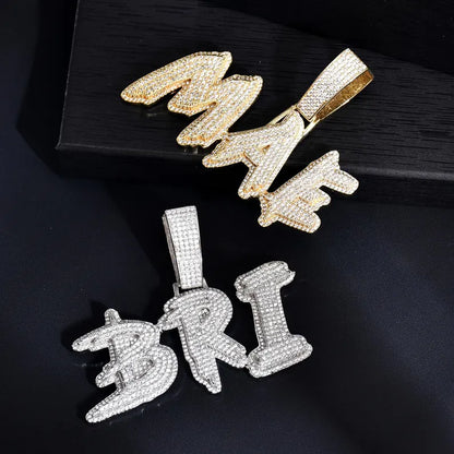 Custom Iced Out Letter Pendant