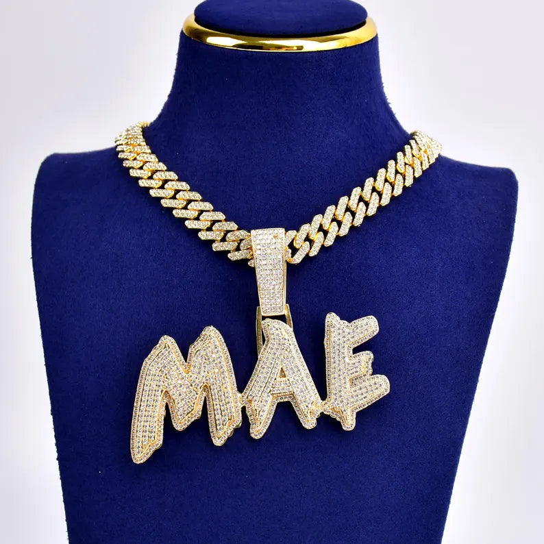 Custom Iced Out Letter Pendant