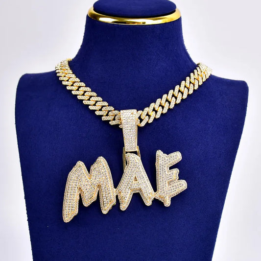 Custom Iced Out Letter Pendant